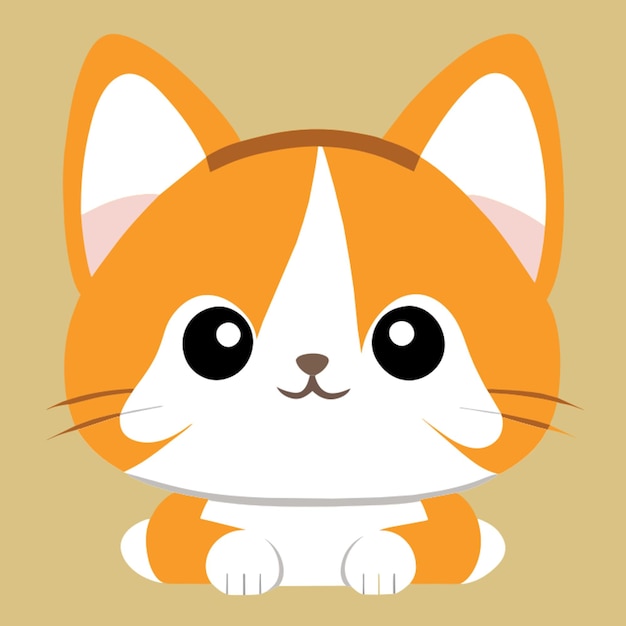 Ilustración vectorial de tabby catcartoonchibi