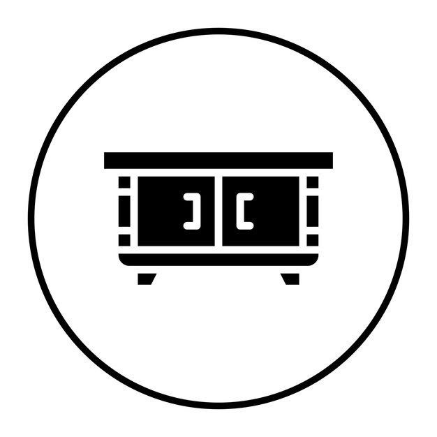 Ilustración vectorial de la tabla de cajones