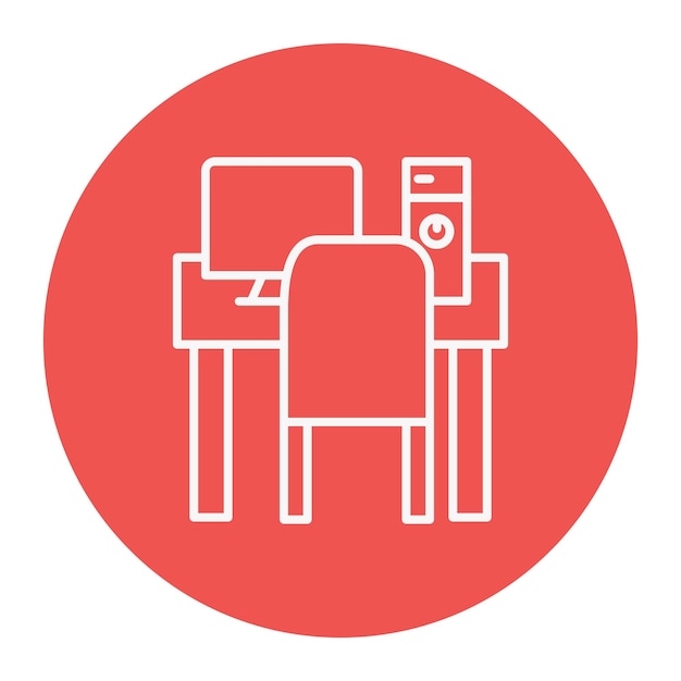 Ilustración vectorial de la tabla por computadora