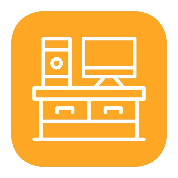 Ilustración vectorial de la tabla por computadora