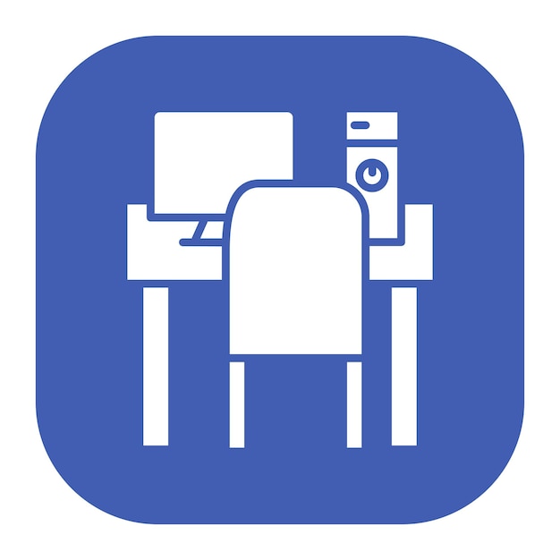 Ilustración vectorial de la tabla por computadora