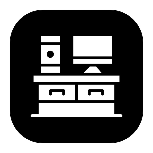 Ilustración vectorial de la tabla por computadora