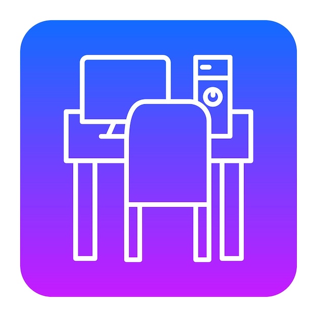 Ilustración vectorial de la tabla por computadora