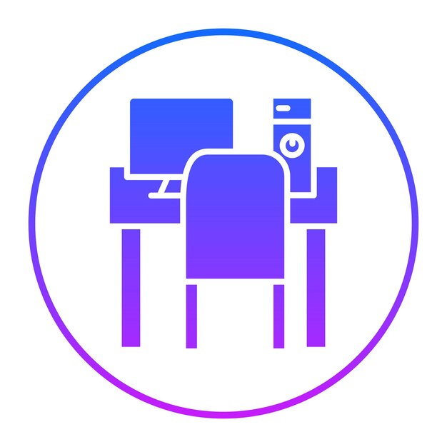Ilustración vectorial de la tabla por computadora