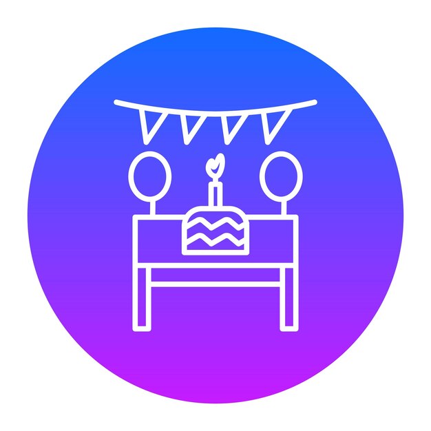 Ilustración vectorial de la tabla de cumpleaños
