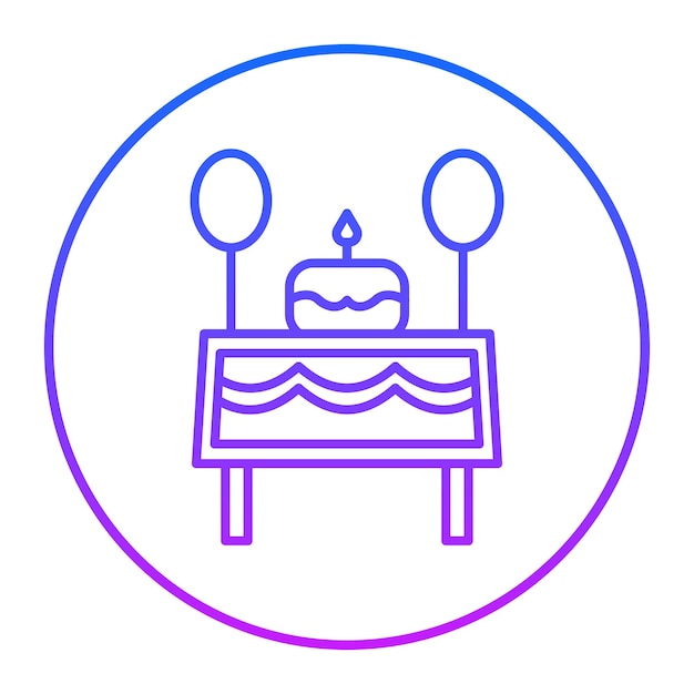 Ilustración vectorial de la tabla de cumpleaños