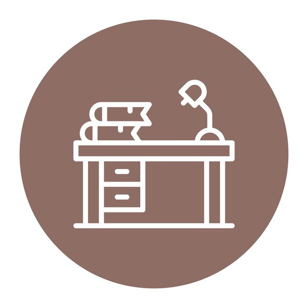 Ilustración vectorial de la tabla de estudio