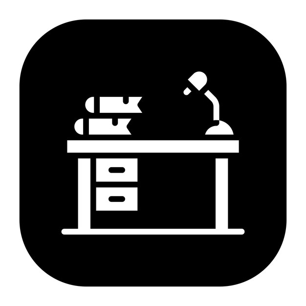 Ilustración vectorial de la tabla de estudio