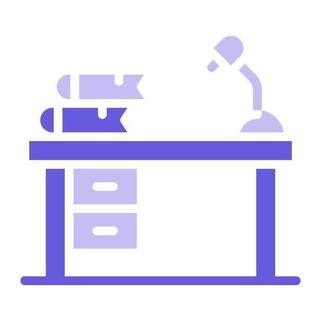 Ilustración vectorial de la tabla de estudio