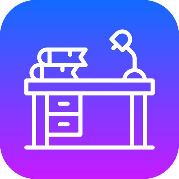 Ilustración vectorial de la tabla de estudio