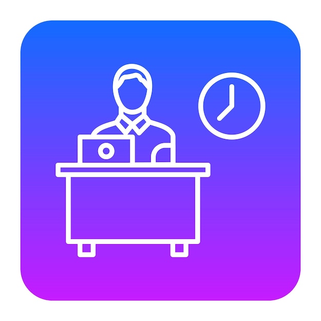Ilustración vectorial de la tabla de estudio