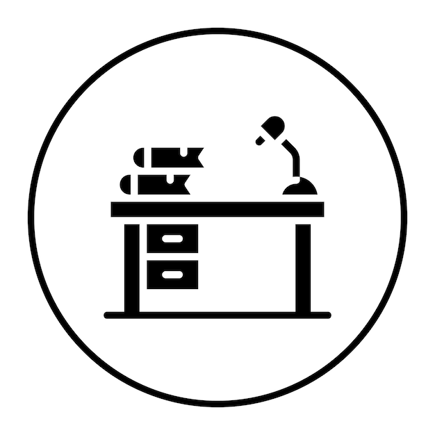 Ilustración vectorial de la tabla de estudio