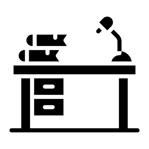 Ilustración vectorial de la tabla de estudio