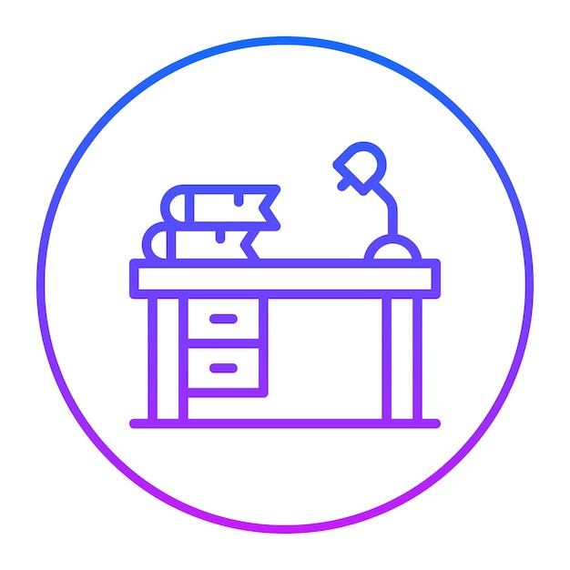 Ilustración vectorial de la tabla de estudio