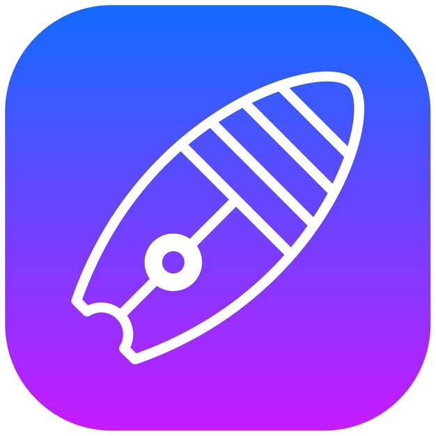 Ilustración vectorial de la tabla de surf