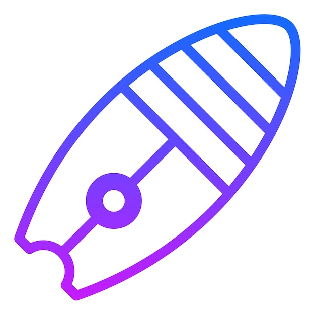 Ilustración vectorial de la tabla de surf