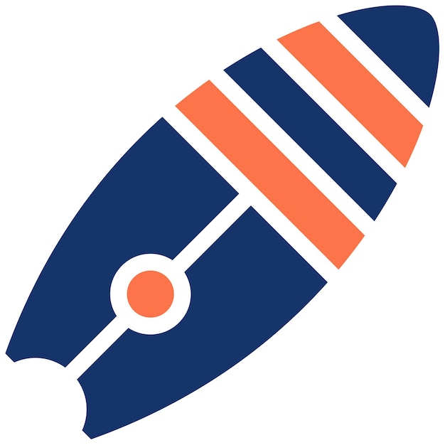 Ilustración vectorial de la tabla de surf