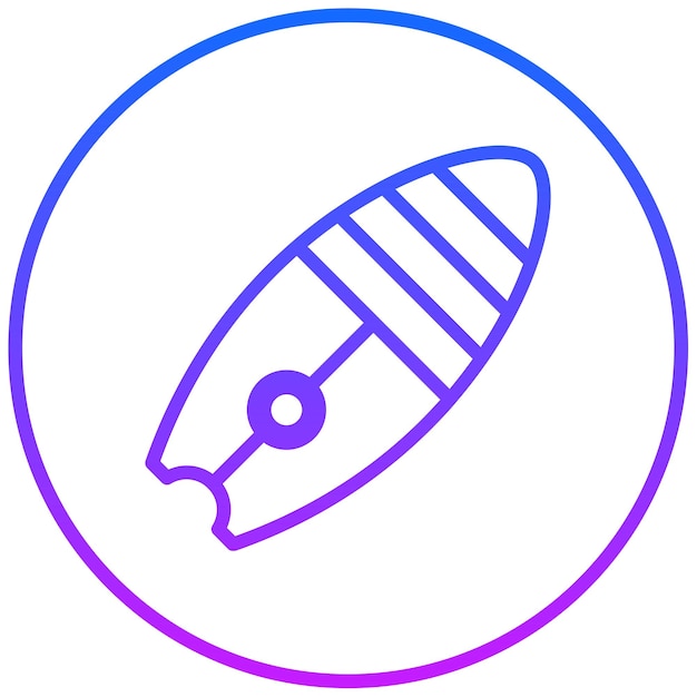 Ilustración vectorial de la tabla de surf