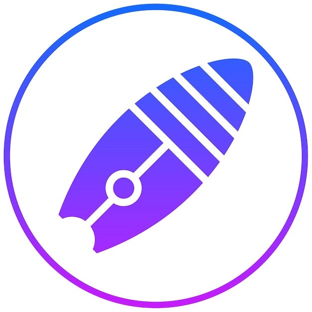 Ilustración vectorial de la tabla de surf