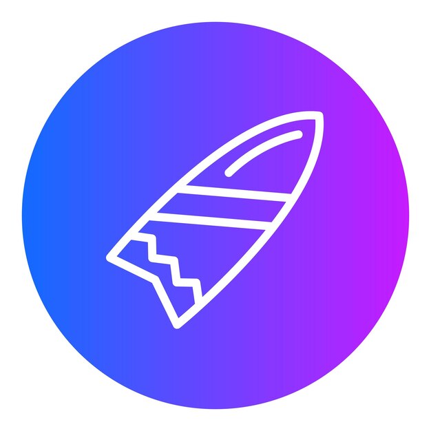 Ilustración vectorial de la tabla de surf