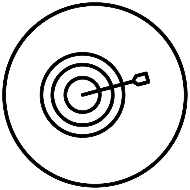 Ilustración vectorial de la tabla de tiro con arco