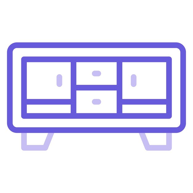 Ilustración vectorial de la tabla de TV