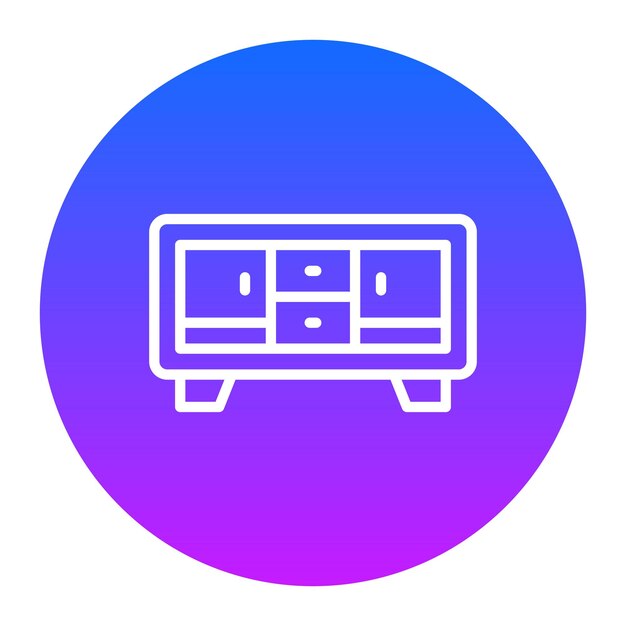 Ilustración vectorial de la tabla de TV