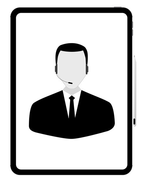 ilustración vectorial de una tableta sobre un fondo transparente