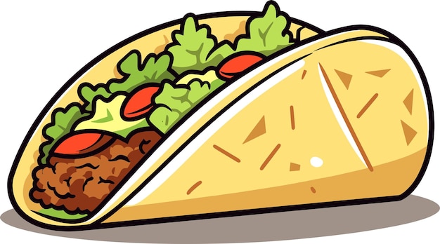 Ilustración vectorial de tacos deliciosos y sabrosos