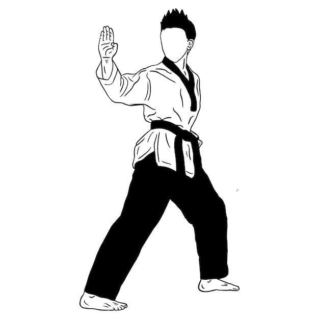 ilustración vectorial taewondo