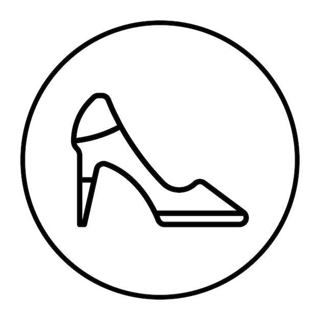 Ilustración vectorial de talón alto