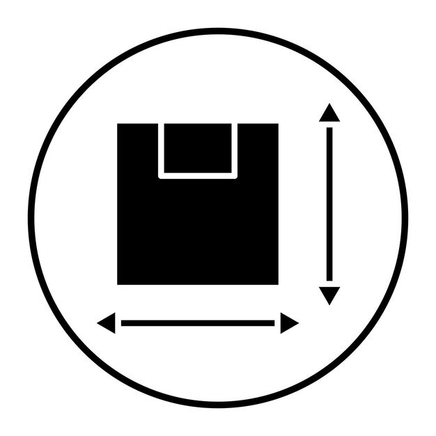 Ilustración vectorial del tamaño de la parcela