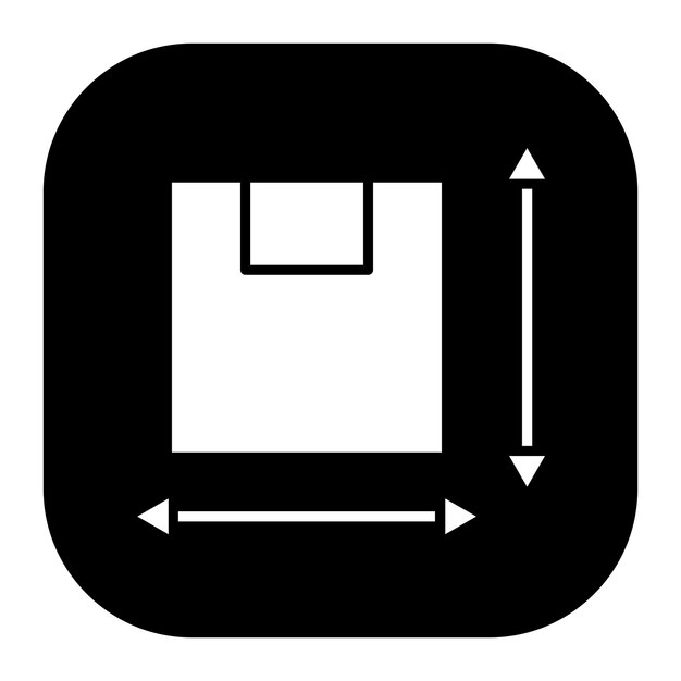 Ilustración vectorial del tamaño de la parcela