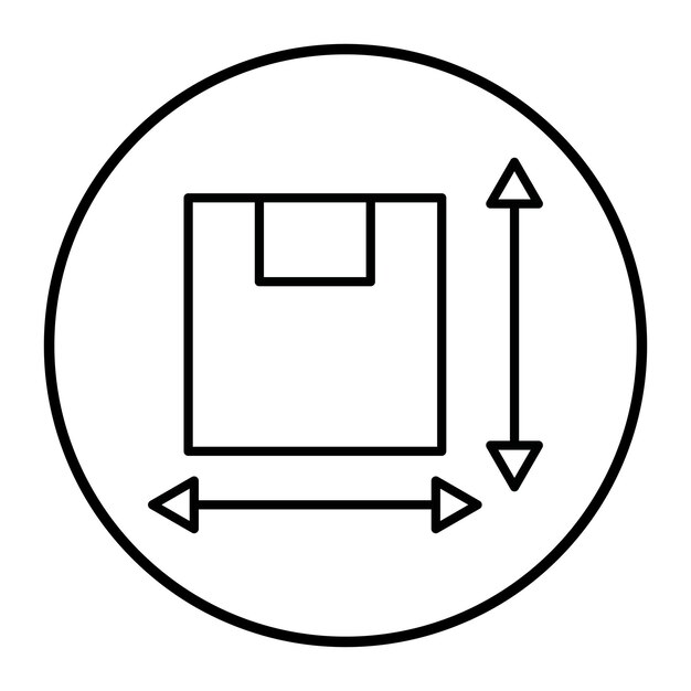Ilustración vectorial del tamaño de la parcela