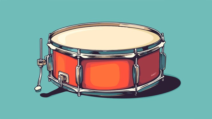 Ilustración vectorial de tambor de trampa profesional para proyectos de diseño gráfico