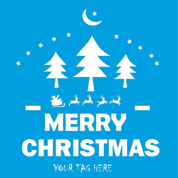 Ilustración vectorial de la tarjeta de celebración de Feliz Navidad