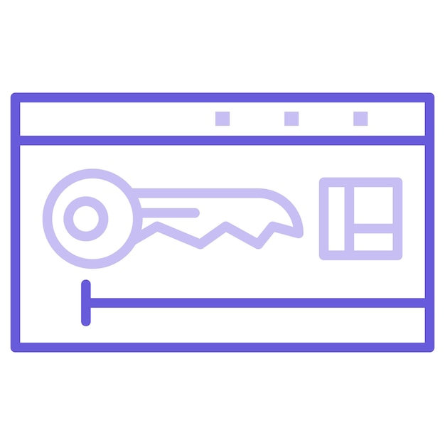 Ilustración vectorial de la tarjeta clave