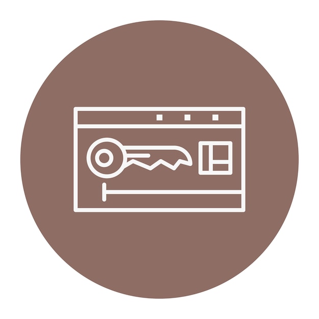 Ilustración vectorial de la tarjeta clave