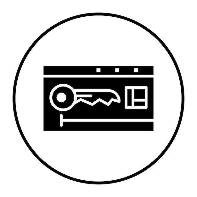 Ilustración vectorial de la tarjeta clave