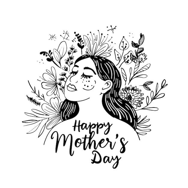 Ilustración vectorial de la tarjeta del feliz día de la madre