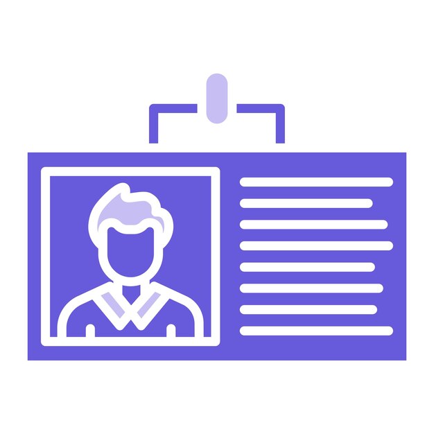 Ilustración vectorial de la tarjeta de identificación