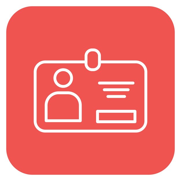 Ilustración vectorial de la tarjeta de identificación