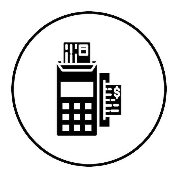 Ilustración vectorial de la tarjeta de máquina