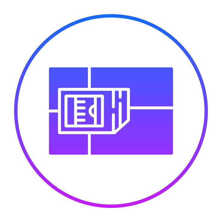 Vector ilustración vectorial de la tarjeta sim