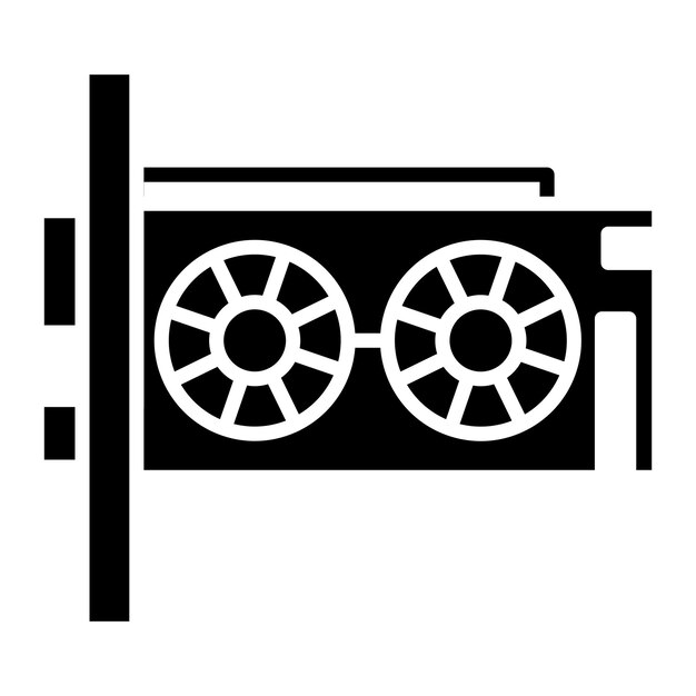 Ilustración vectorial de la tarjeta Vga