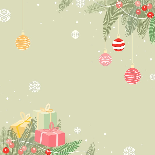 Ilustración vectorial de tarjetas de felicitación de Feliz Navidad y Feliz Año Nuevo