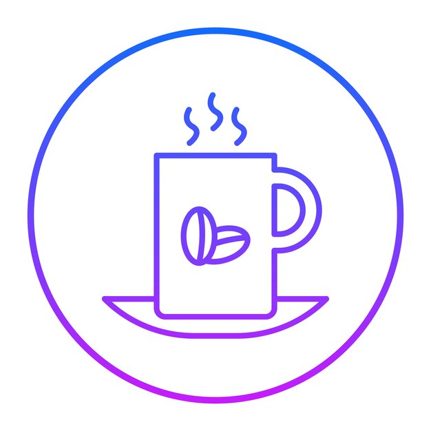 Ilustración vectorial de la taza de café