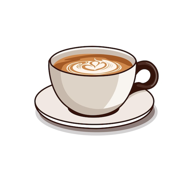 Vector ilustración vectorial de la taza de café