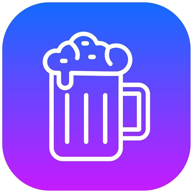 Ilustración vectorial de la taza de cerveza