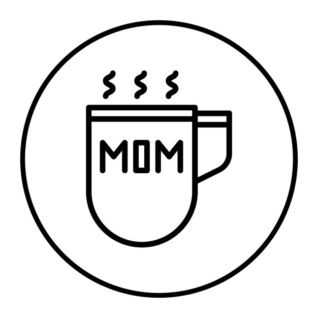 Ilustración vectorial de la taza mom